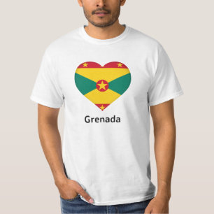 Heart - Grenada Flag T-Shirt