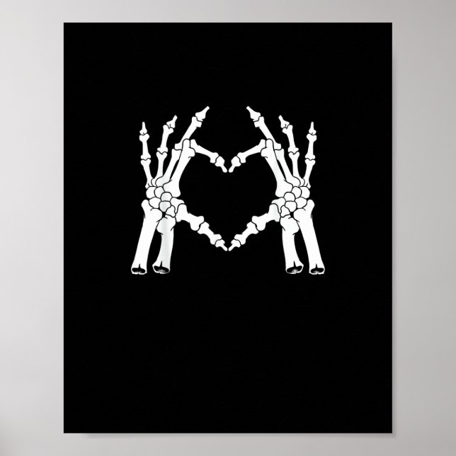 Heart - Halloween Skeleton Hand Poster (Front)