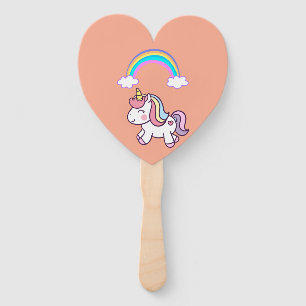 Heart hand fan