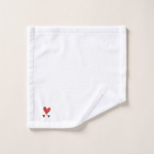 Heart hand towel