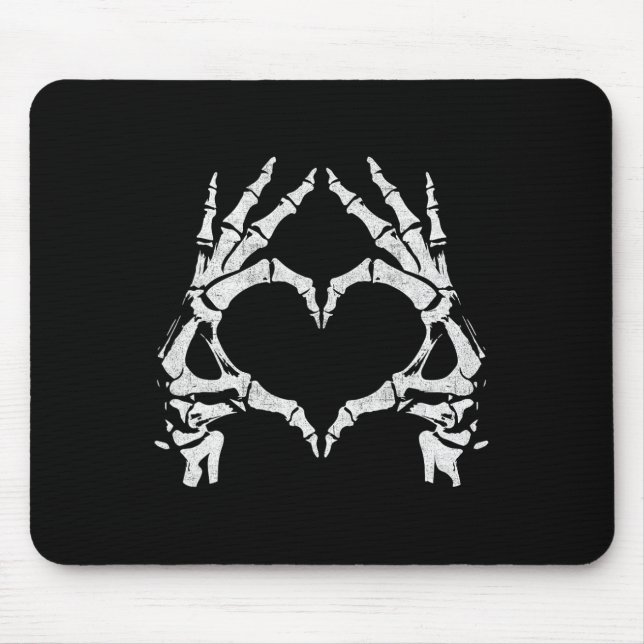 Heart Hands - Halloween - Skeleton Hands Heart Sig Mouse Pad (Front)