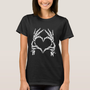 Heart Hands - Halloween - Skeleton Hands Heart Sig T-Shirt