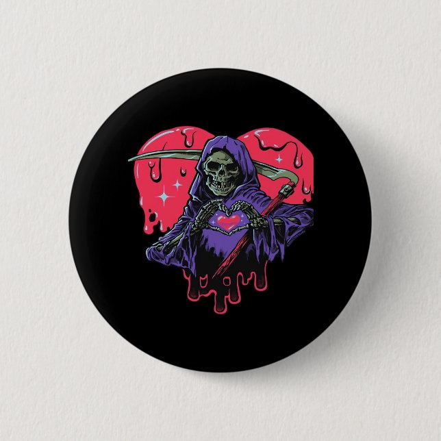 Heart Hands Reaper Classic 6 Cm Round Badge (Front)