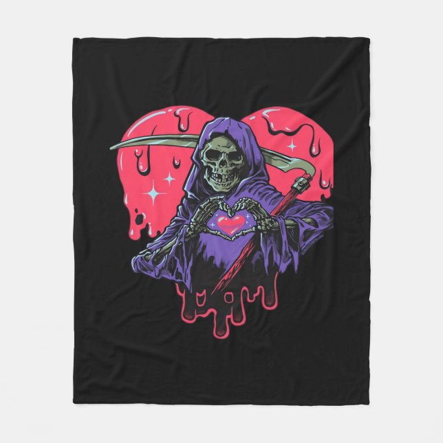 Heart Hands Reaper Classic Fleece Blanket (Front)
