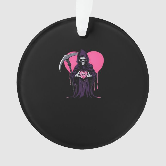 Heart Hands Reaper Classic Meme Ornament (Front)