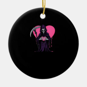 Heart Hands Reaper Classic Meme Style Ceramic Tree Decoration