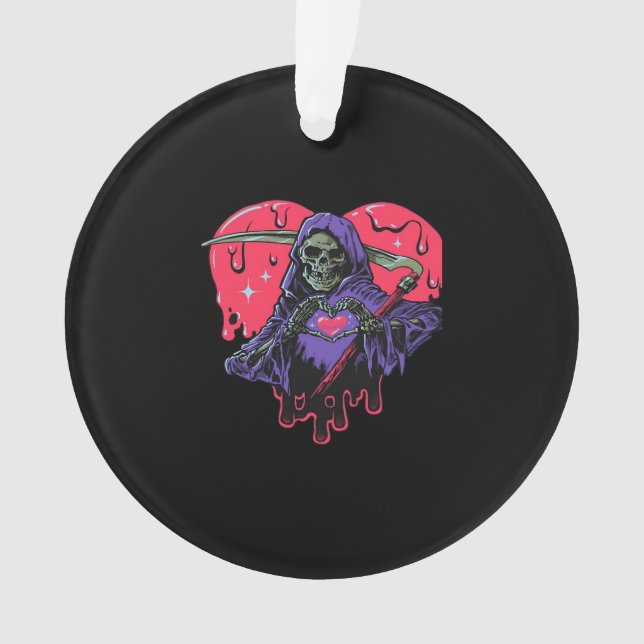 Heart Hands Reaper Classic Ornament (Front)
