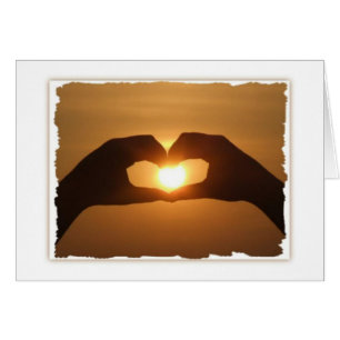 Heart Hands Sunset