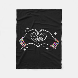 Heart Hands Taylor First Name Girl Vintage 70's 80 Fleece Blanket