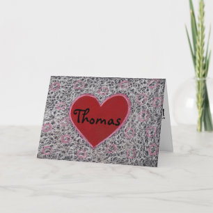 Heart Happy Adoption Day Card Customise with Name