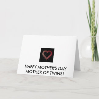 heart, HAPPY MOTHER'S DAYMOTHER OF TWINS! Card