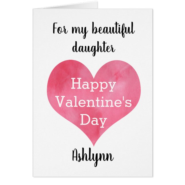 Heart Happy Valentine's Day Daughter (Front)