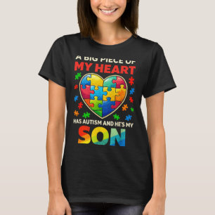Heart Has Autism Proud Autism Parent Dad Mum T-Shirt