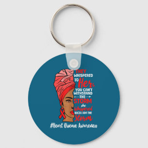 Heart Health Black Women Melanin Heart Disease Awa Key Ring