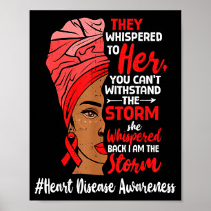 Heart Health Black Women Melanin Heart Disease Awa Poster