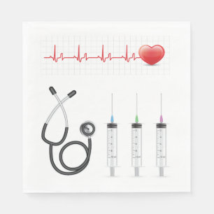 Heart Health Cardiac Medical Napkin