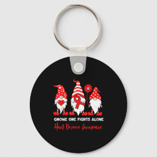 Heart Health Gnome Heart Disease Awareness Chd Red Key Ring