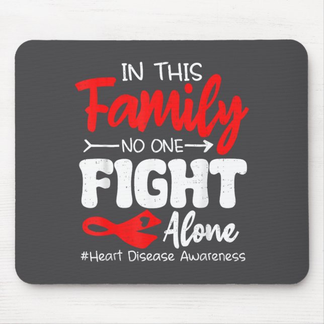 Heart Health Heart Disease Awareness Chd Family Su Mouse Pad (Front)