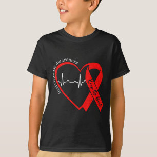 Heart Health Heart Disease Awareness Chd Heartbeat T-Shirt