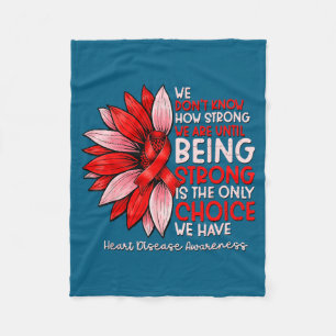 Heart health heart disease awareness heartbeat chd fleece blanket
