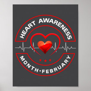 Heart Health Month February American Heart Health  Poster