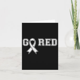 Heart Health Month Shirt Go Red Heart Awareness Card