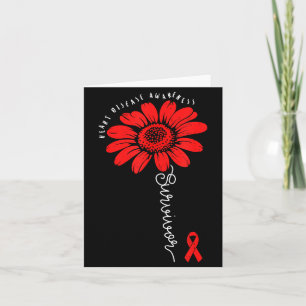 Heart Health Survivor Heart Disease Awareness Chd  Card