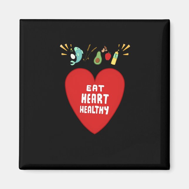 Heart Healthy Living Sticker  Magnet (Front)