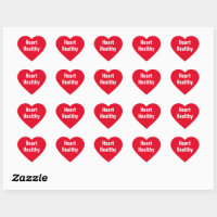 Heart Healthy Red Hearts Heart Sticker