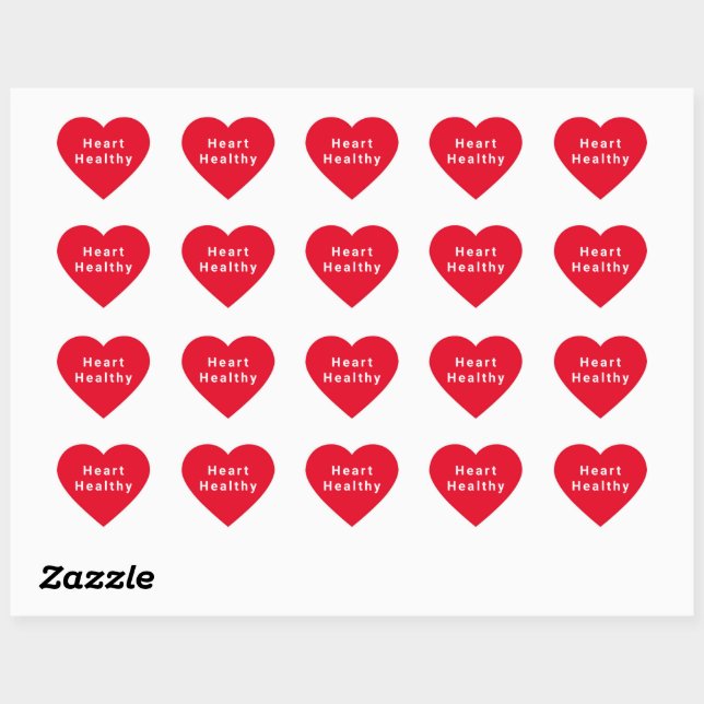 Heart Healthy Red Hearts Sticker (Sheet)