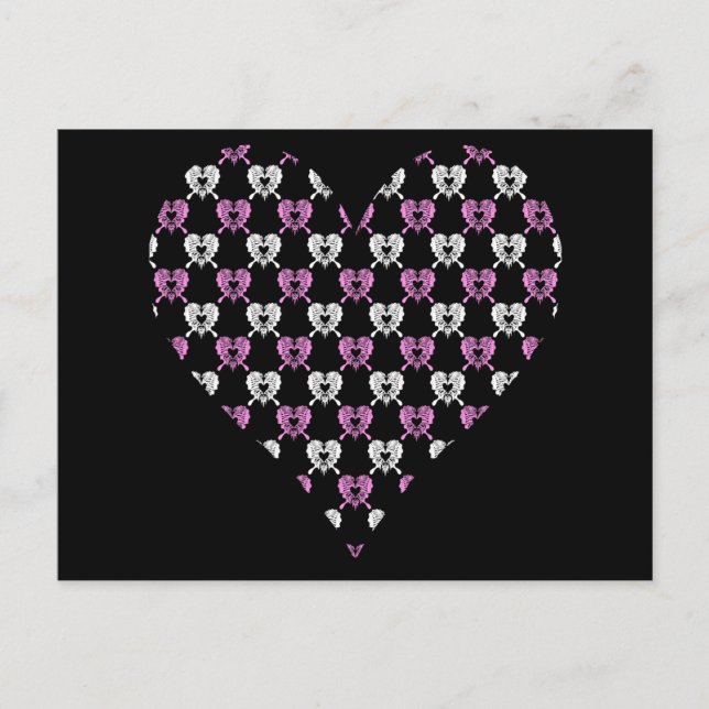 heart heart butterfly postcard (Front)