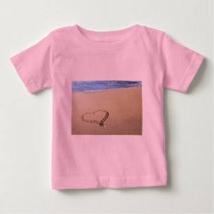 Heart Hearts Beach Sand Tropical Paradise Destiny Baby T-Shirt