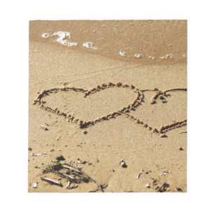 Heart Hearts love custom personalise Anniversaries Notepad