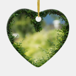 Heart Hedge Design Ceramic Tree Decoration