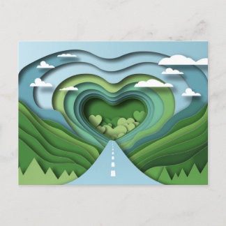 Heart Highway Road Postcard