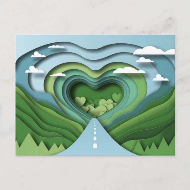 Heart Highway Road Postcard (Front)