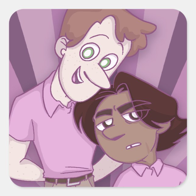 HEART HOLLOW Zeke & Lewis (Pack of Stickers) Square Sticker (Front)