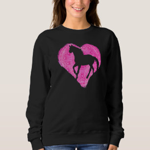 Heart Horse Fan Horses Riding Equestrian Sport Hor Sweatshirt