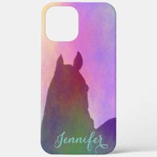 Heart Horse I (purple and yellow) Case-Mate iPhone 12 Pro Max Case