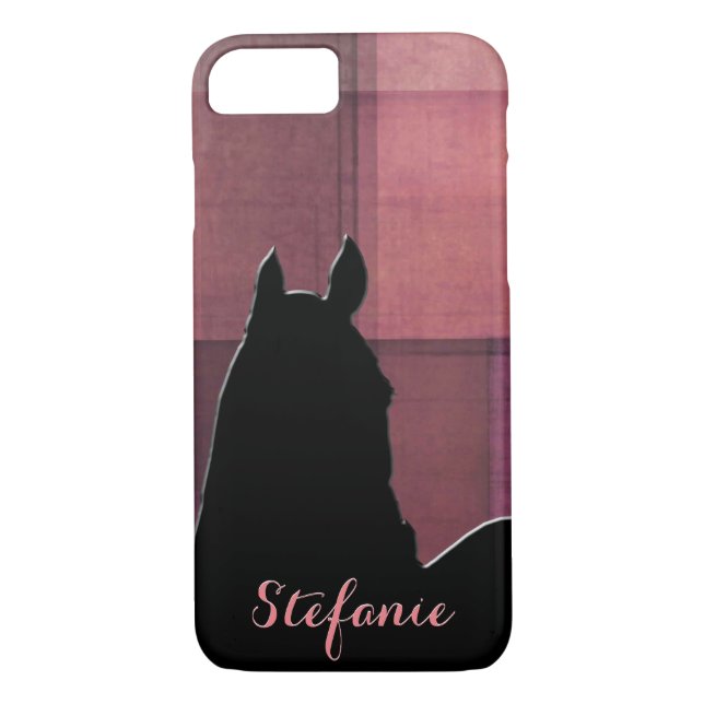 Heart Horse I (red squares) Case-Mate iPhone Case (Back)