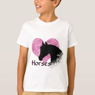 Heart Horse (pink camo) T-Shirt