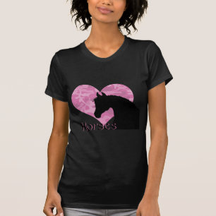 Heart Horse (pink camo) T-Shirt