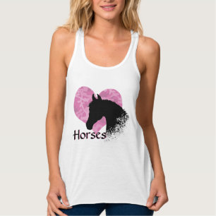 Heart Horse (pink camo) Tank Top