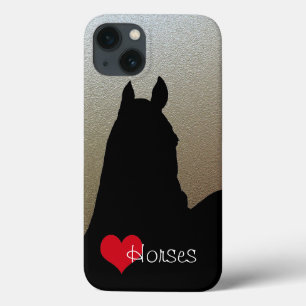Heart Horses I (gold metallic) iPhone 13 Case