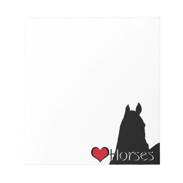 Heart Horses I (white background) Notepad (Front)