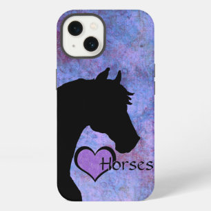 Heart Horses II (purple) iPhone 13 Case