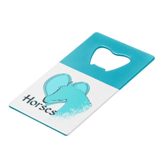 Heart Horses III (aqua) (Front Angled)