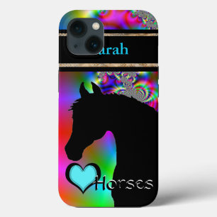 Heart Horses III Customisable (Fractal 50) iPhone 13 Case