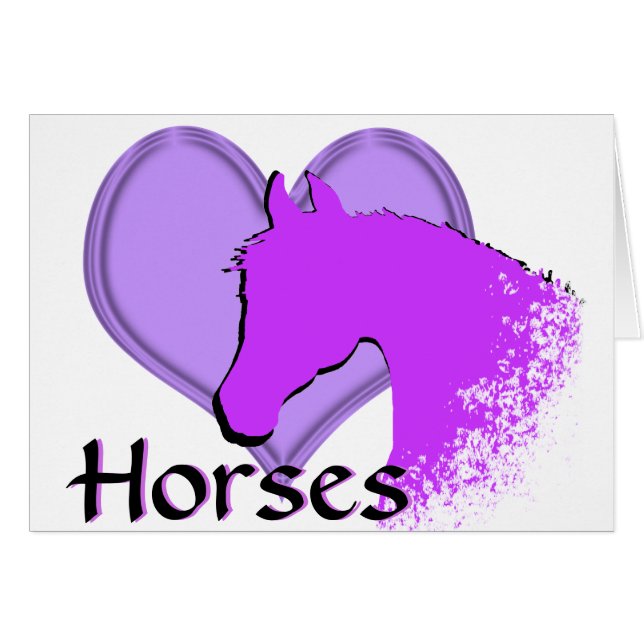 Heart Horses III (purple) (Front Horizontal)