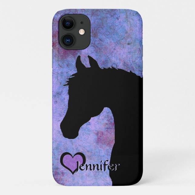 Heart Horses III (purple/blue) Case-Mate iPhone Case (Back)